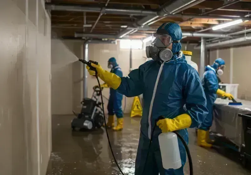 Basement Sanitization and Antimicrobial Treatment process in Rochester, NH